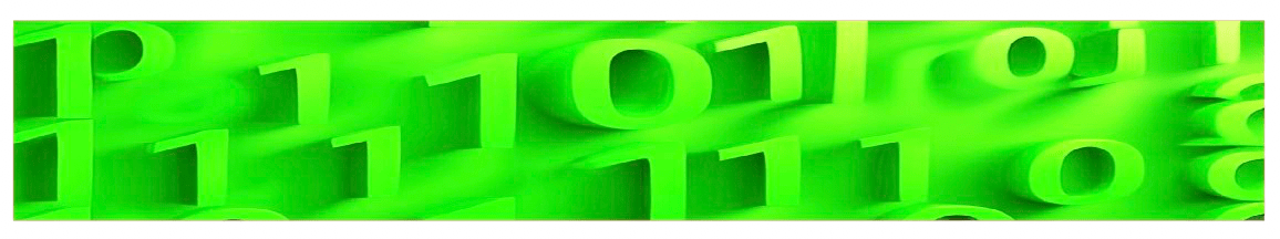 Matrix of 1's and 0's on a green background