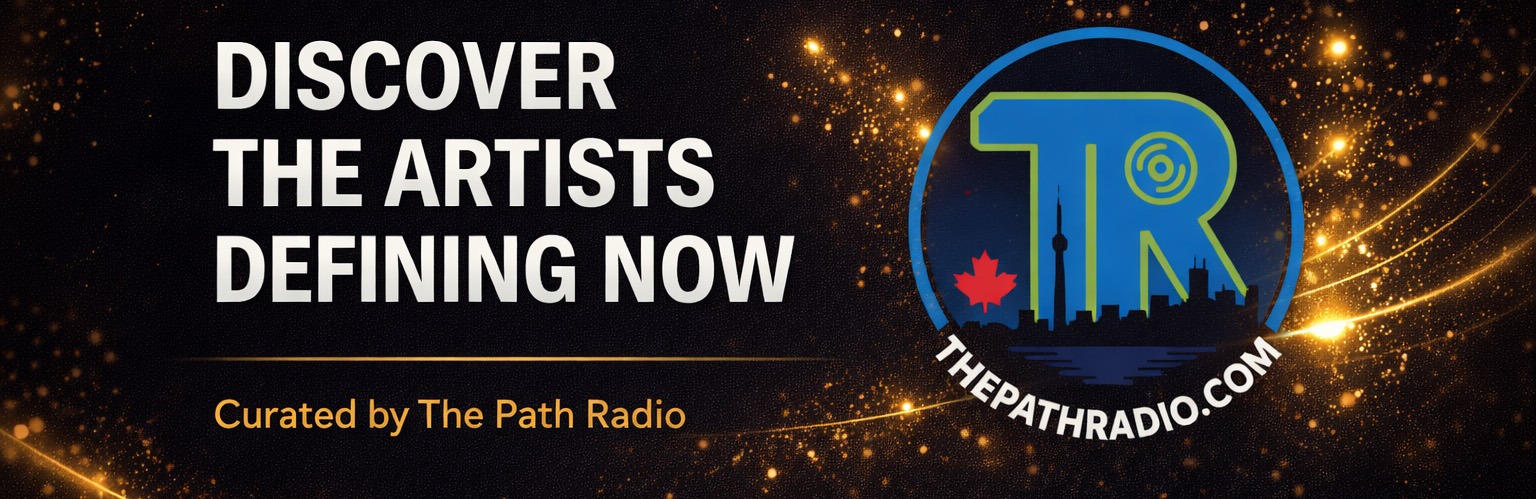 The Path Radio Artist Gallery Page Banner with the Path Radio Logo and Gold flares